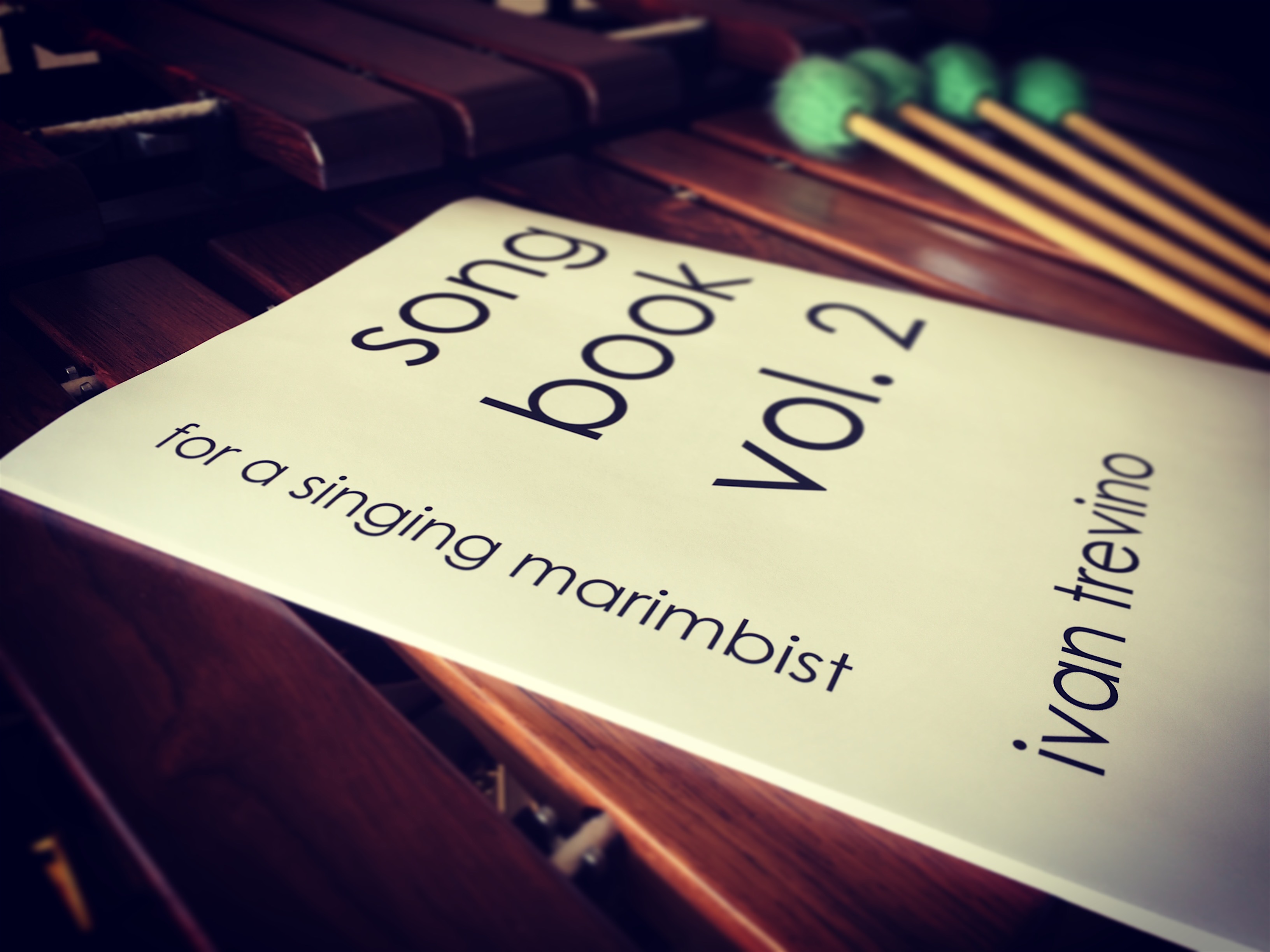 NEW RELEASE: Song Book, Vol. 2 for a singing marimbist